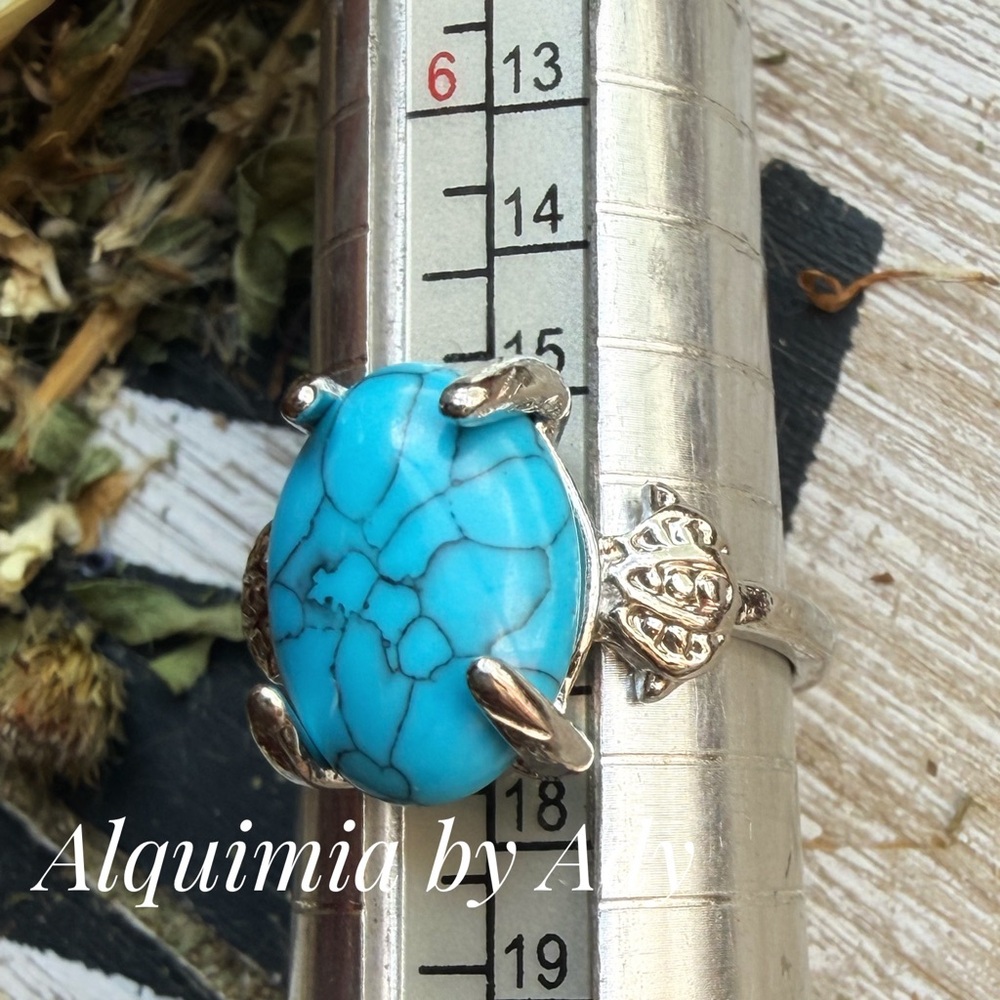 Alquimia Blue turquoise Silver Ring